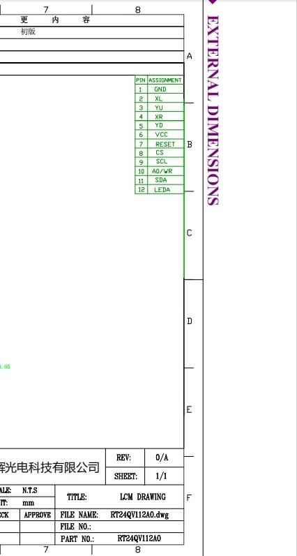 2.4' Inch 240*320TFT LCD Industrial Digital LCD SPI Interface 320cd/m2 Brightness