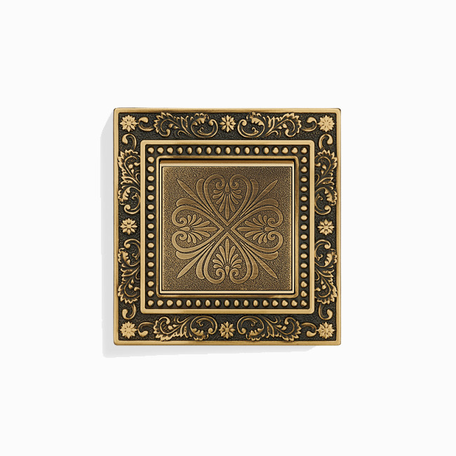 Brass Wall Switch Panel , Retro Light Switches 86*86mm 10A 250V 1 2 3 4 Gang 1 2 Way
