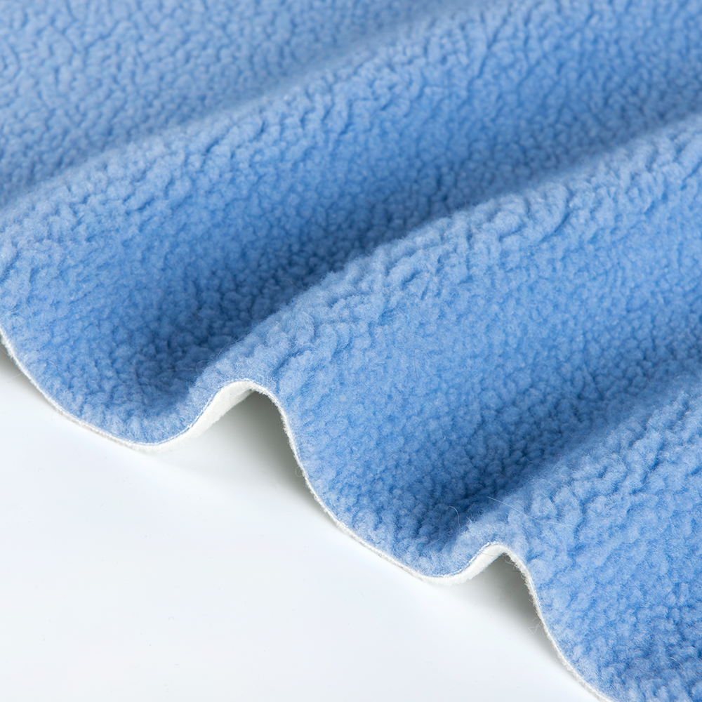 Customizable Yarn Count 100% Polyester Sherpa Fleece Teddy Bonded Suede Knitted Fabric