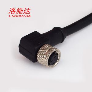 China M8 Female Cable Connector Fitting 90 Degree Angle Connector Cable For All M8 3 Pins Connector Proximity Sensor wholesale