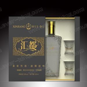 China Luxury Customed Drawer Gift Box For Glass Liquor Bottle Vodka Gin Whisky Bottle Packaging Box wholesale
