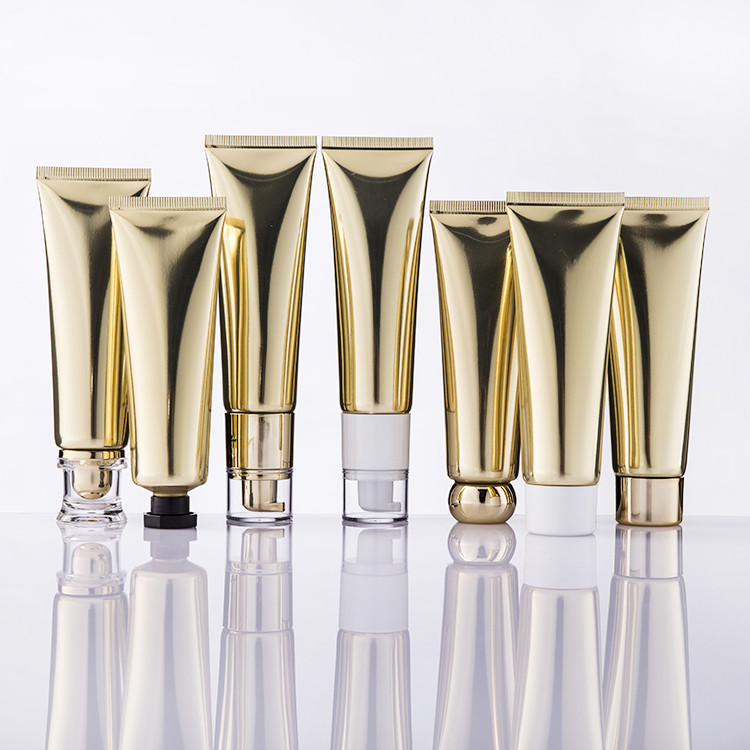 OEM Golden Plastic Cosmetic Squeeze Tubes 10ml-50ml MSDS CE