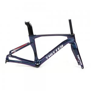 China holographic black Small Carbon Road Bike Frame Set XXS for kids on sale