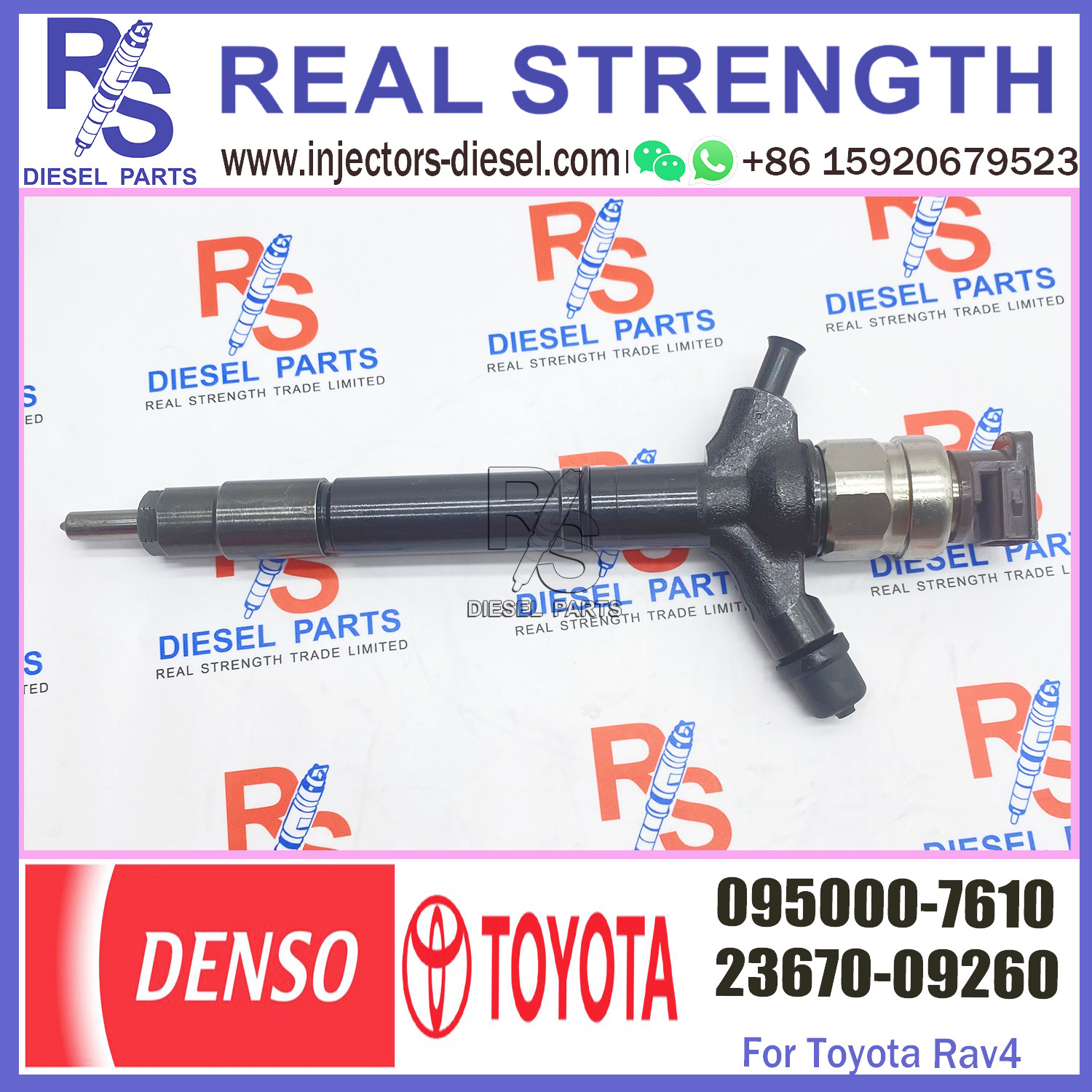 original New Common Rail Fuel Injector 095000-7610 23670-09260 095000-7600 23670-0R160 095000-7630 23670-0R170 For Toyo-