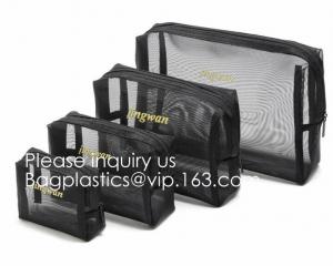 China Mesh Travel Makeup Bag Organizer Translucent Clear Travel Toiletry Bag Quick Pass Airport Security, Airport Security pac on sale