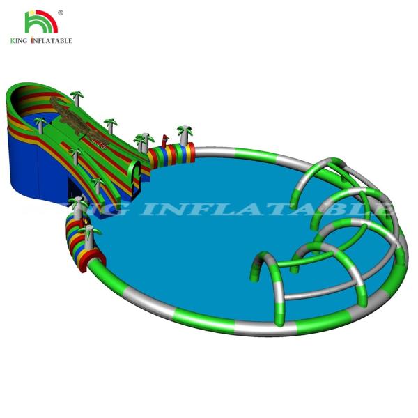 Commercial Water Play Equipment Mobile Land Inflatable Ground Water Park Large