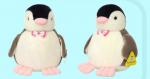 Customized Personalized Plush Toys Cute Penguin With Bow Tie , White and Black