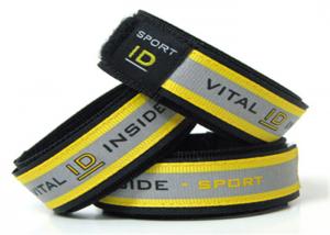 Reflective Sport ID Bracelet / Vital ID Wristband With Insert ID Paper