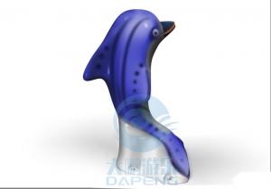 China Playground Aqua Water Toys Fiberglass Dolphin Sprinkler For Splash Pad on sale