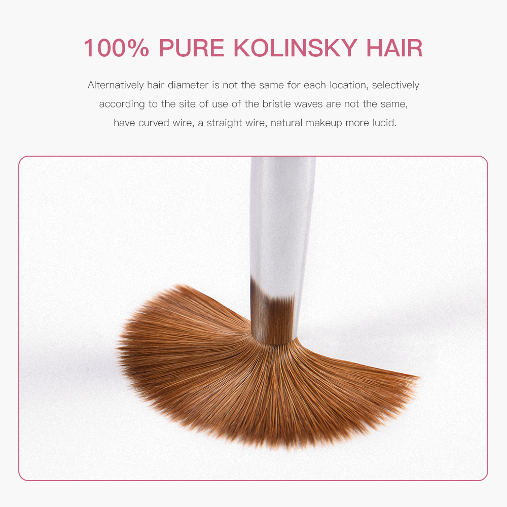 Ferrule Acrylic Nail Brush 100% Real Kolinsky 3D Nail Brush #8 #10 #12
