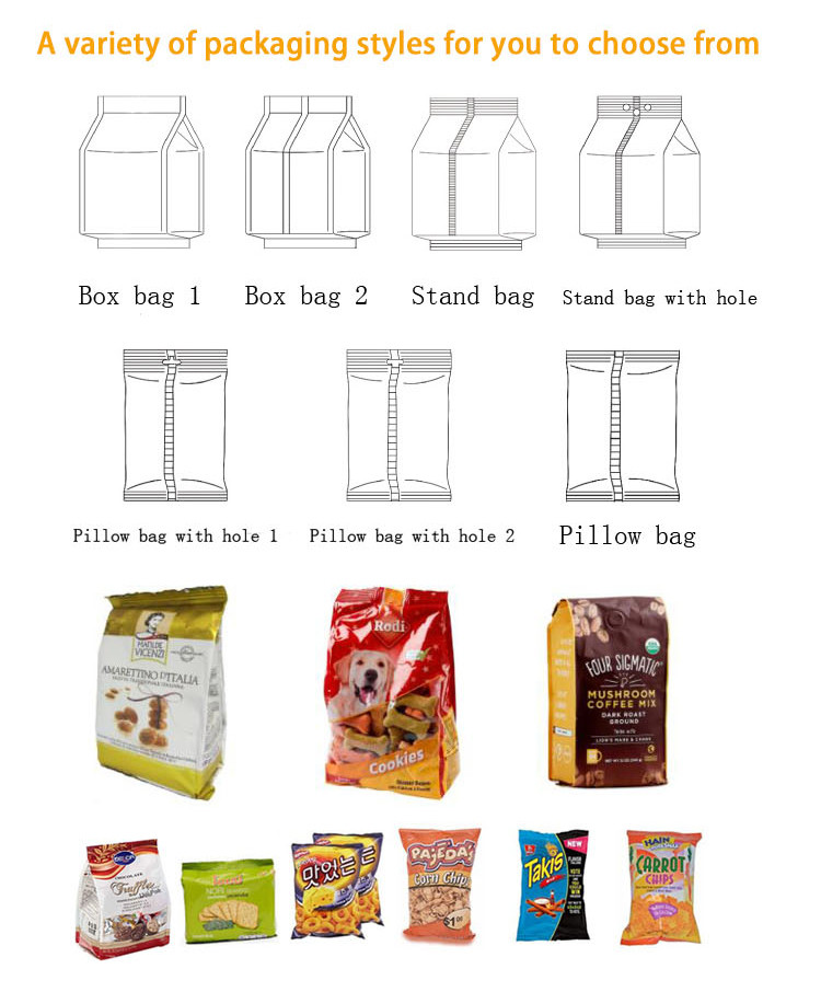 Multihead Pillow Bag Granule Vertical Packing Machine For Snacks