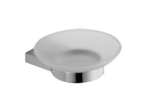 Soap Dish 85302-Square &Brass+SS304,Frosted glass&Chrome color & Bathroom