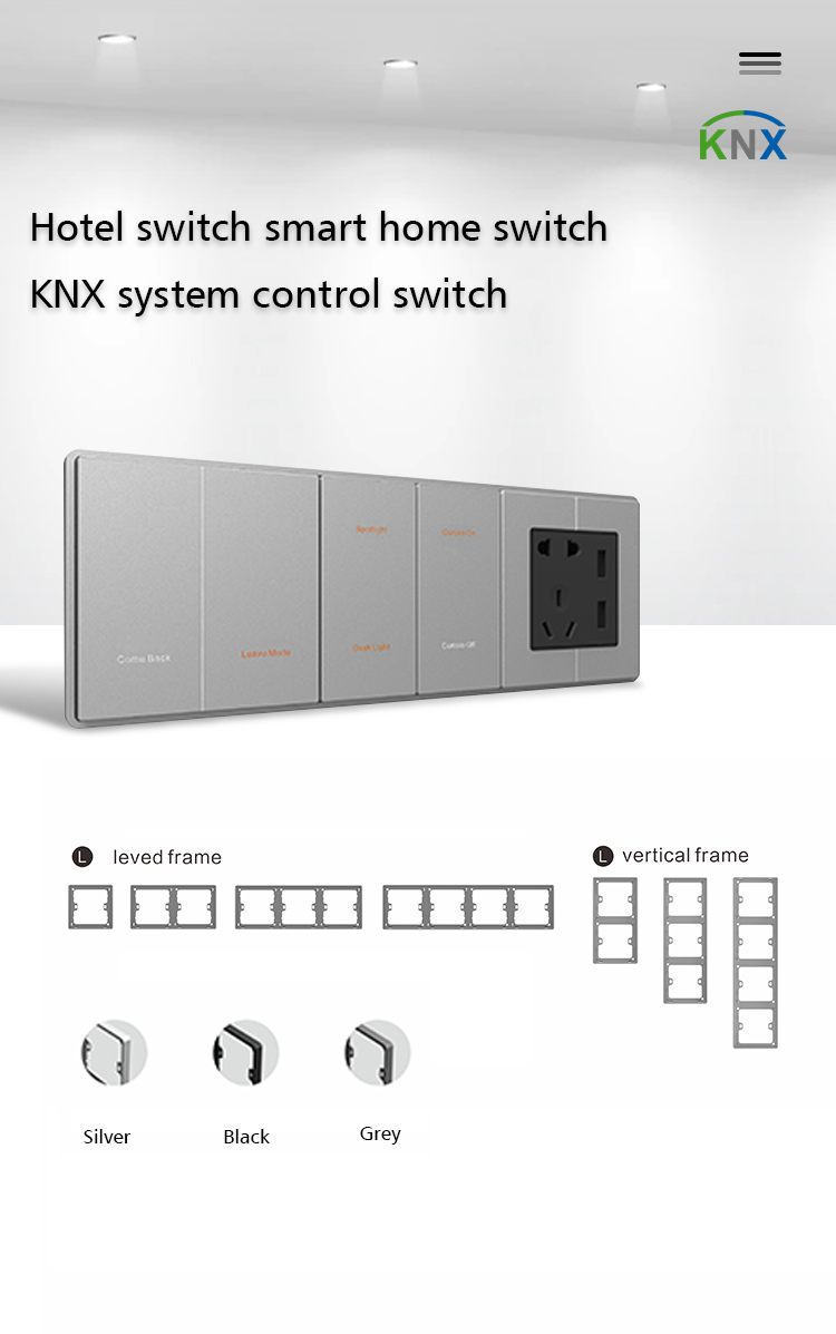 KNX Smart Home Switch Light Control System 86mm Size​ Backlight Design
