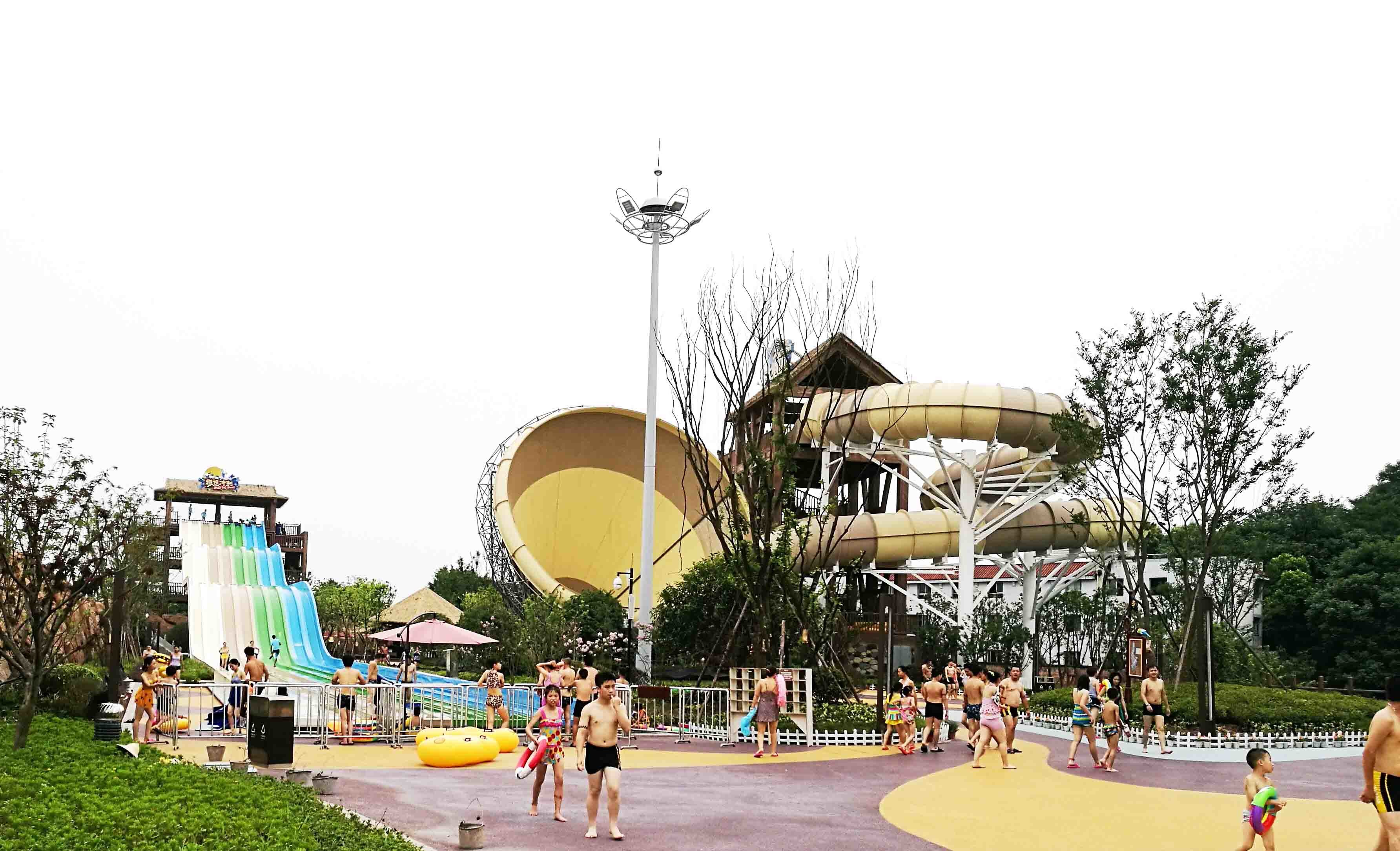 Water Playground Equipment / Fiberglass Water Slides in Themed Water Park