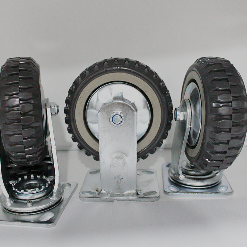 4inch 5inch 6inch 8inch 350kg Heavy Duty Grey Rubber Free Castor Wheel