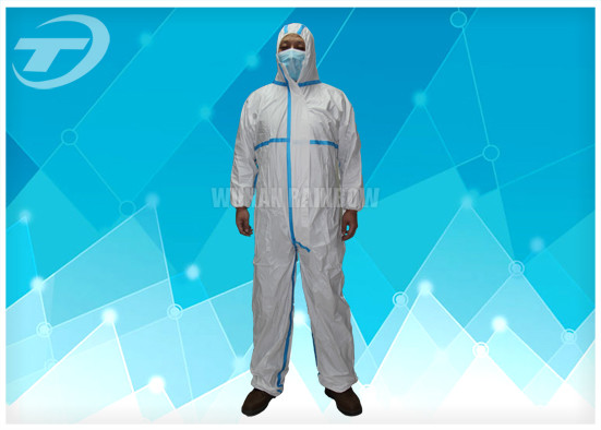 Non Woven 4/5/6 Taped Disposable Coverall Suit By SMS Or Microporous Film Laminated Materials