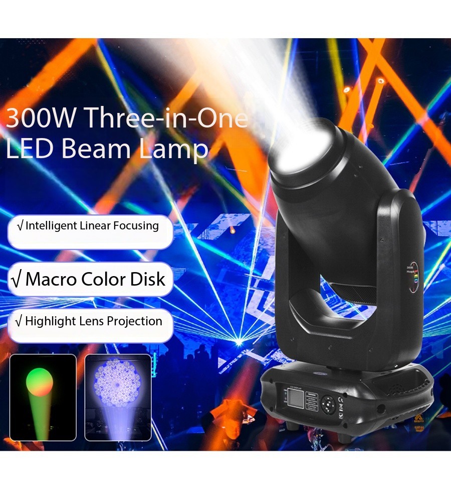 300W 3in1 LED Sharpy Beam Moving Head Light For Even Show Bar Club 80 RGBW IP22 Bulb Wedding Hall 360 Degree 95