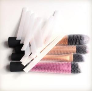 China Protective Makeup Brush Mesh Packaging Sleeves PE Plastic Net Cover on sale