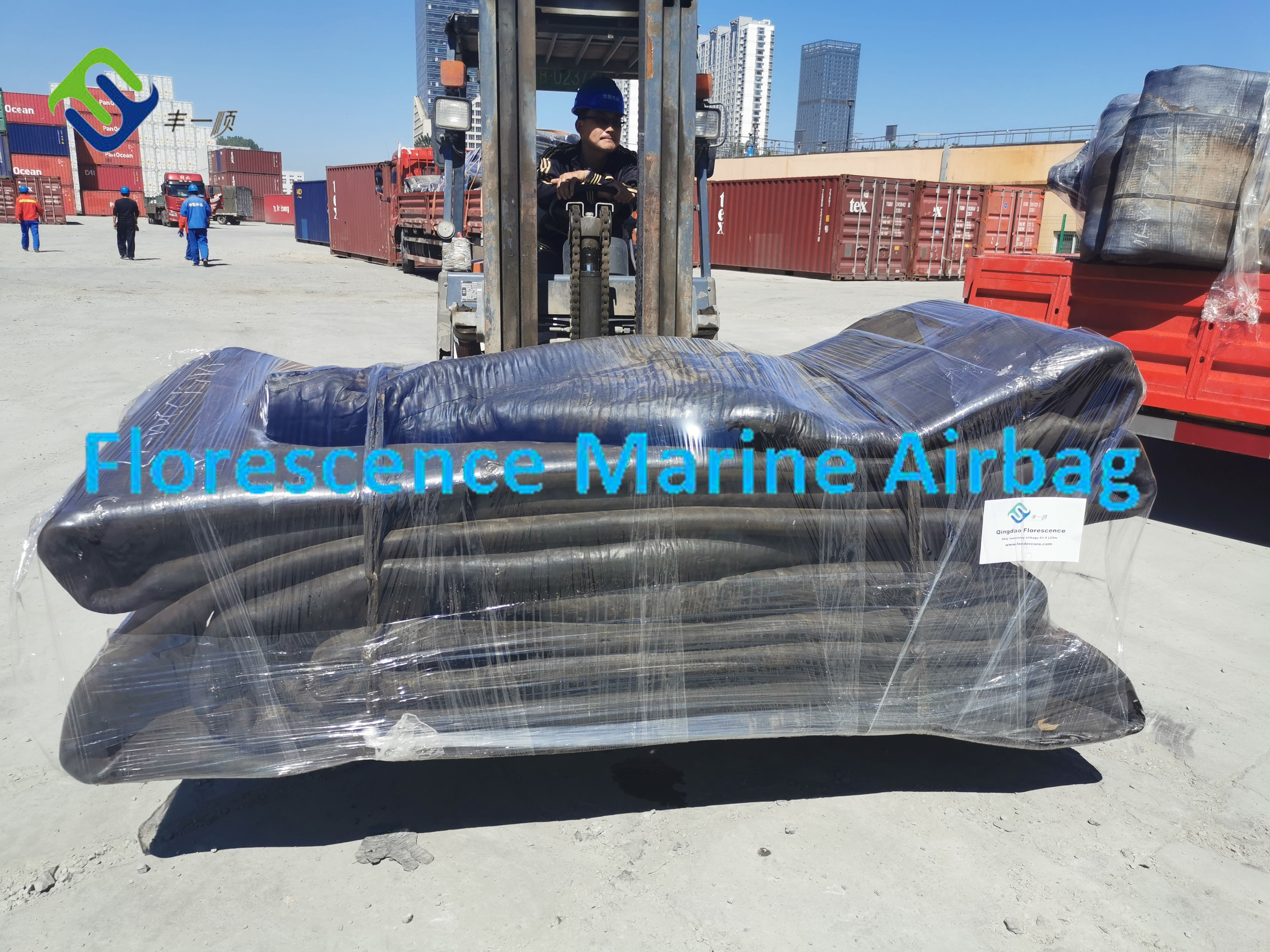 Natural Rubber Marine Salvage Air Lift Bags Customized Size Marine Rubber Airbag