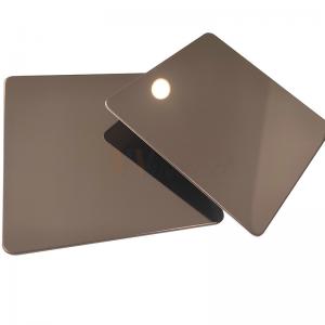 China Antique 316l Super Mirror Stainless Steel Sheet Bronze Color With SS 201 304 316 Grade on sale