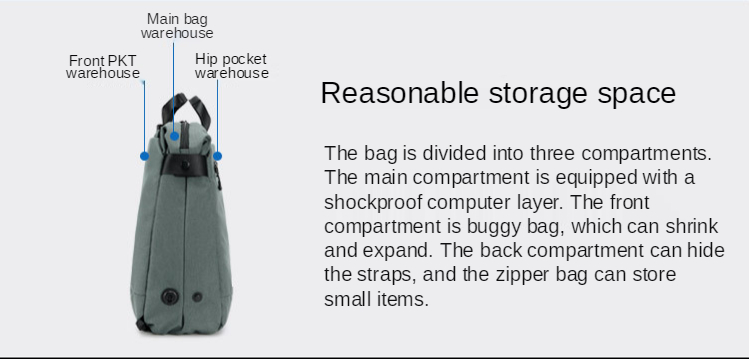 ISO9001 Oxford Cloth Men Business Backpack Wear Resistant 0.95kg