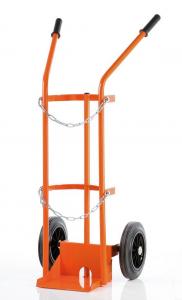 China Orange 20ltr 50ltr Propane Cylinder Dolly Oxygen Tank Cart With Wheels wholesale