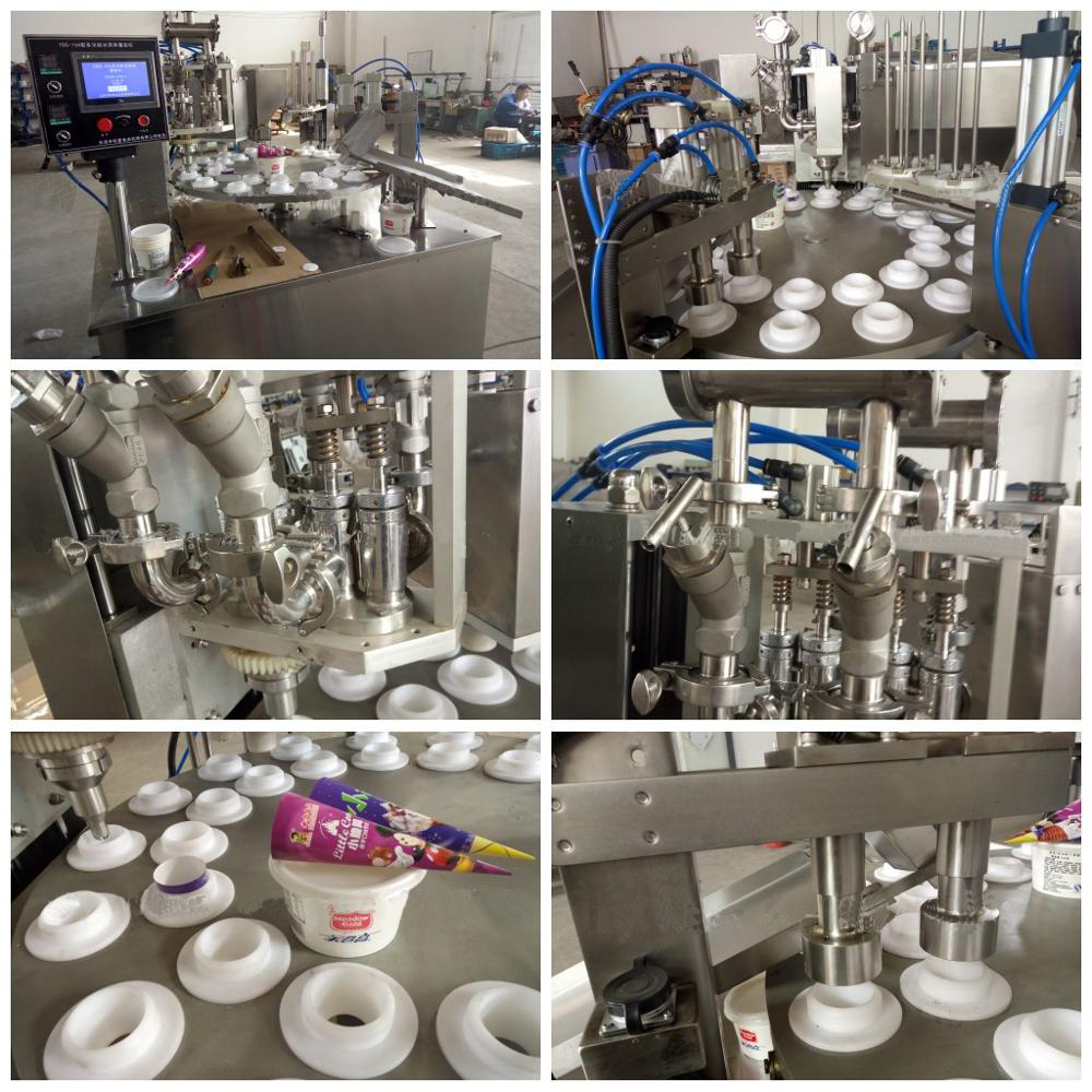 Cone Ice Cream Cup Filling Machine High Accuracy Automatic Electric Filler