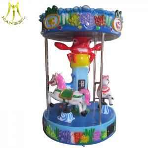 China Hansel mall game center for sale wooden toys kiddy rides merry go round horse wholesale
