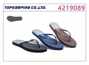 China Wedge Ladies Flip Flop PVC Upper PE Sole Plastic Flip Flop wholesale