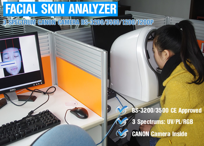 3D Image Facial Skin Tester Machine , Skin Scanner UV Analysis Machine CE Approval
