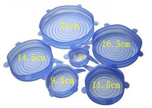 Top Selling , Food Safety , Stretchable , Reusable , 6 pcs Silicone Kitchen Preservative Lid set , Environmental Protect