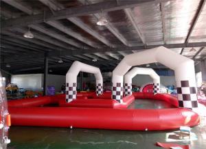 China Outdoor Large Kids Adults Inflatable Car Race Course Track wholesale