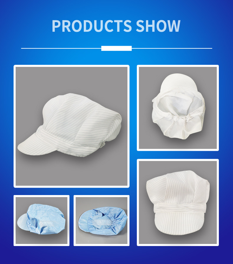 esd Cap Lint Free Anti Static Hat Polyester Cleanroom Antistatic ESD Cap Clean Room Cap