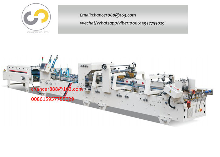 Automatic pre-fold and lock bottom box folder gluer,straight seaming box forming machine