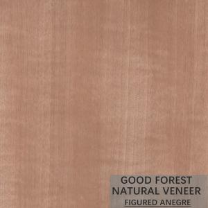 China Natural Anigre Wood Veneer Sheets Specially Figured Grain Red Color wholesale