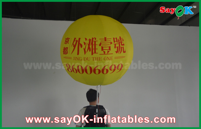 1.5m Inflatable Led Backpack Balloon Advertising Balloon With Print Giant Large Inflatable Helium Balloon