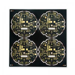 China 2 Layer Copper Printed Circuit Boards Cu Based ENIG PCB Black / Yellow wholesale