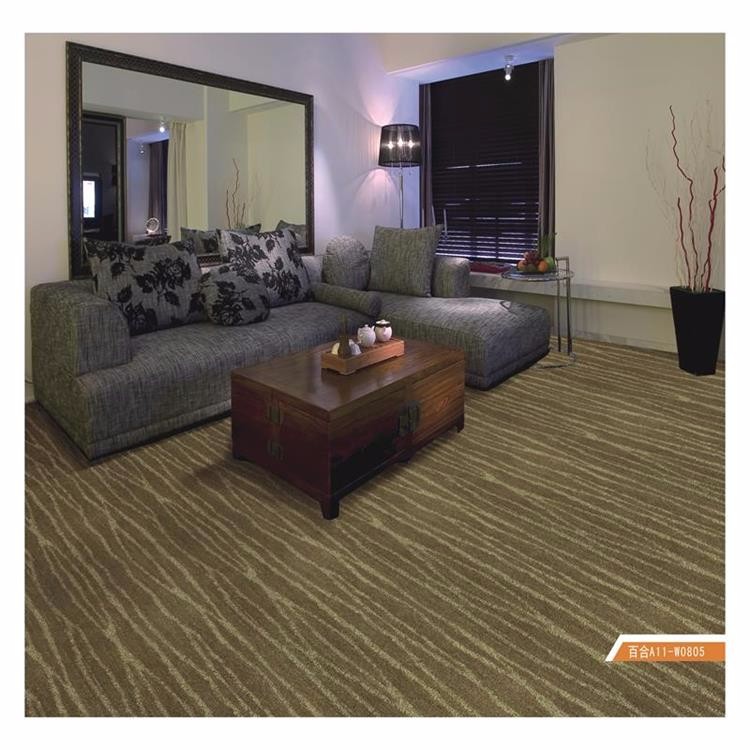 Red multi level loop blending material carpets for home