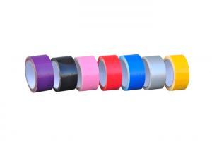 China Hot Melt Glue Cloth Duct Tape Single Sided 250mic Thick 12Colors For Book Binding wholesale