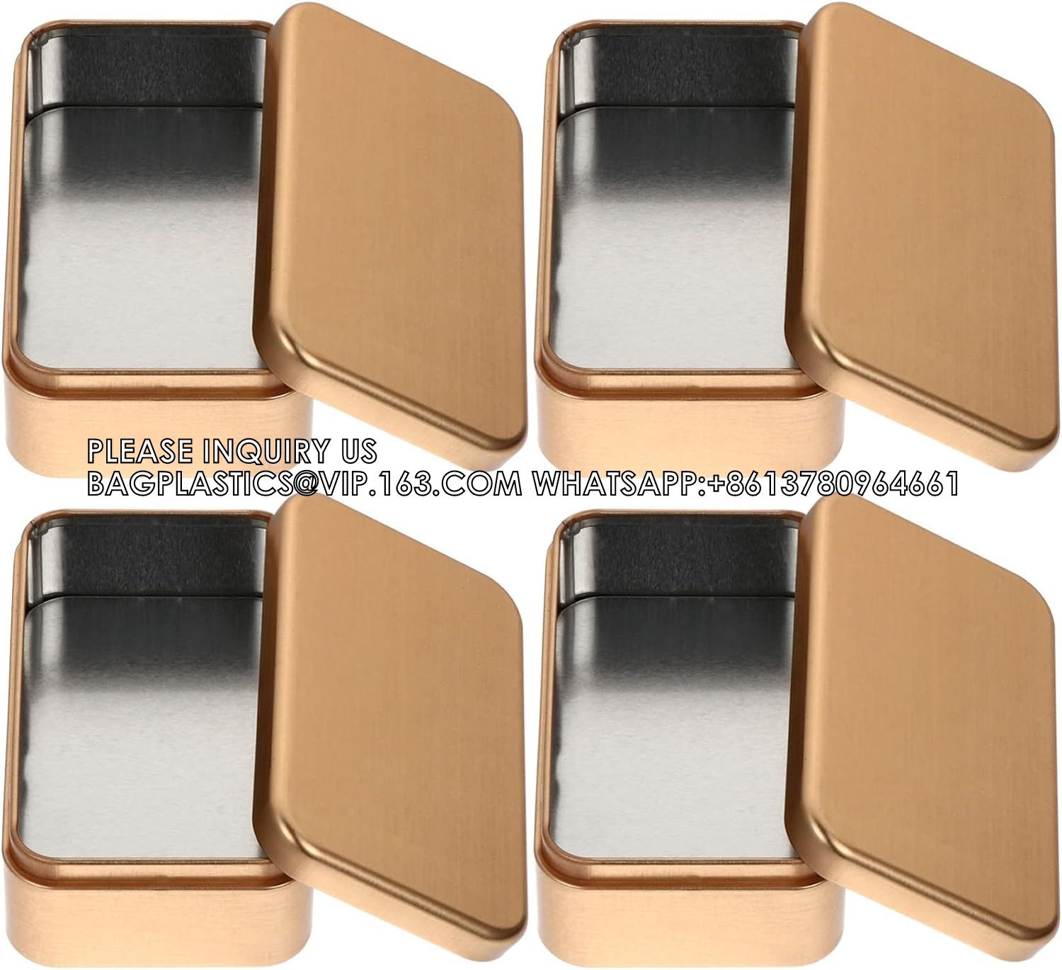 Rectangular Empty Metal Tins Box With Lid Portable Tin Box Container- Mini Portable Box Containers For Jewelery