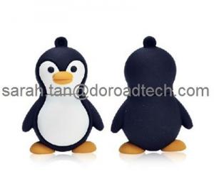 China Cartoon USB Flash Drive High Speed Customized Cute Penguin PVC USB Stick wholesale