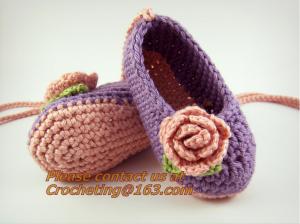 China Crochet Baby, Booties, Socks Knitted, Newborn Loafers Shoes Plain Infant Slippers Footwea wholesale