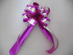 China Custom Printed Gift Wrap Pull Ribbon Bows Christmas Christmas Bows And Ribbon wholesale