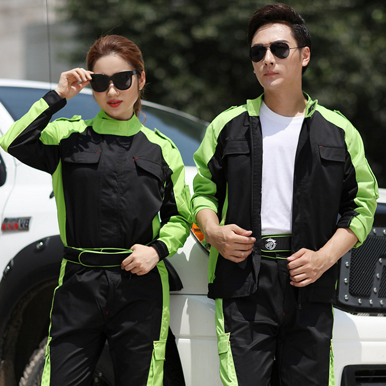 Overalls Long Suit Cotton Polyester Mechanic Uniforms Sets Of Labor Protection Clothes