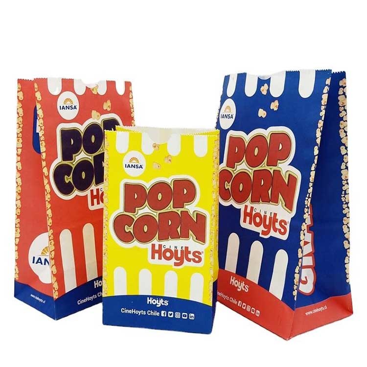 Biodegradable Greaseproof Popcorn bread Paper Sandwich Bags for Food packing