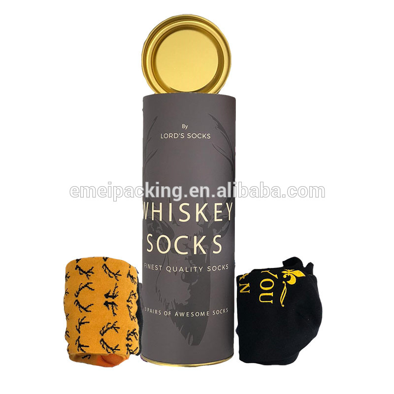 CMYK Color 160mm Length Push Up Cardboard Tubes For Socks