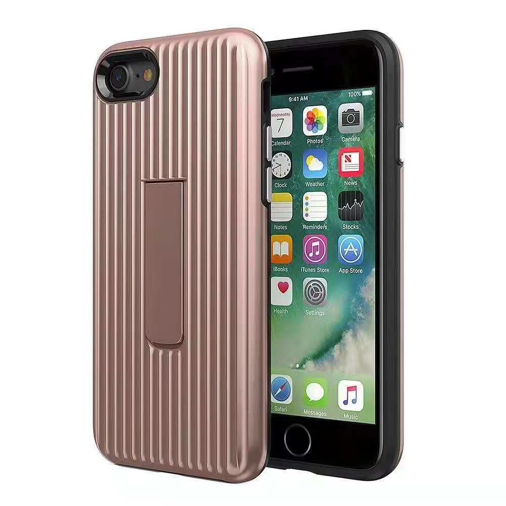 Luggage Case with Kickstand PC TPU Back Cover Color Blue For IphoneXS IphoneXR IphoneXS MAX Iphone8 Plus Iphone7 Iphone6