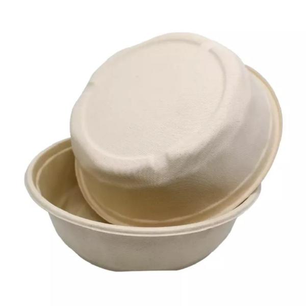 Biodegradable Compostable Sugarcane Disposable Bowls 500ml Takeaway Bowls With