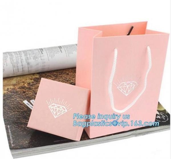 Wholesale custom logo luxury white gold printing coated paper shopping bag for gift,Gloss laminated portrait-shape stron