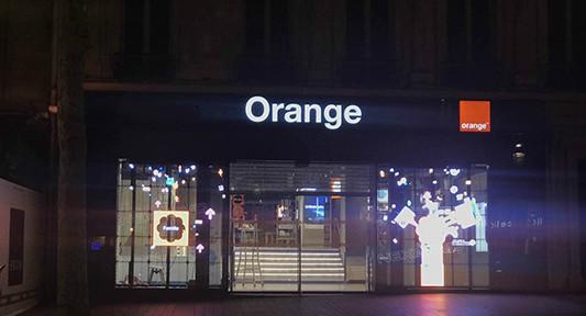 Transparent LED Display Shinning for Orange France 85% Light Go Through Vivid